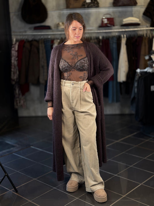 Pantalone in velluto beige 2464