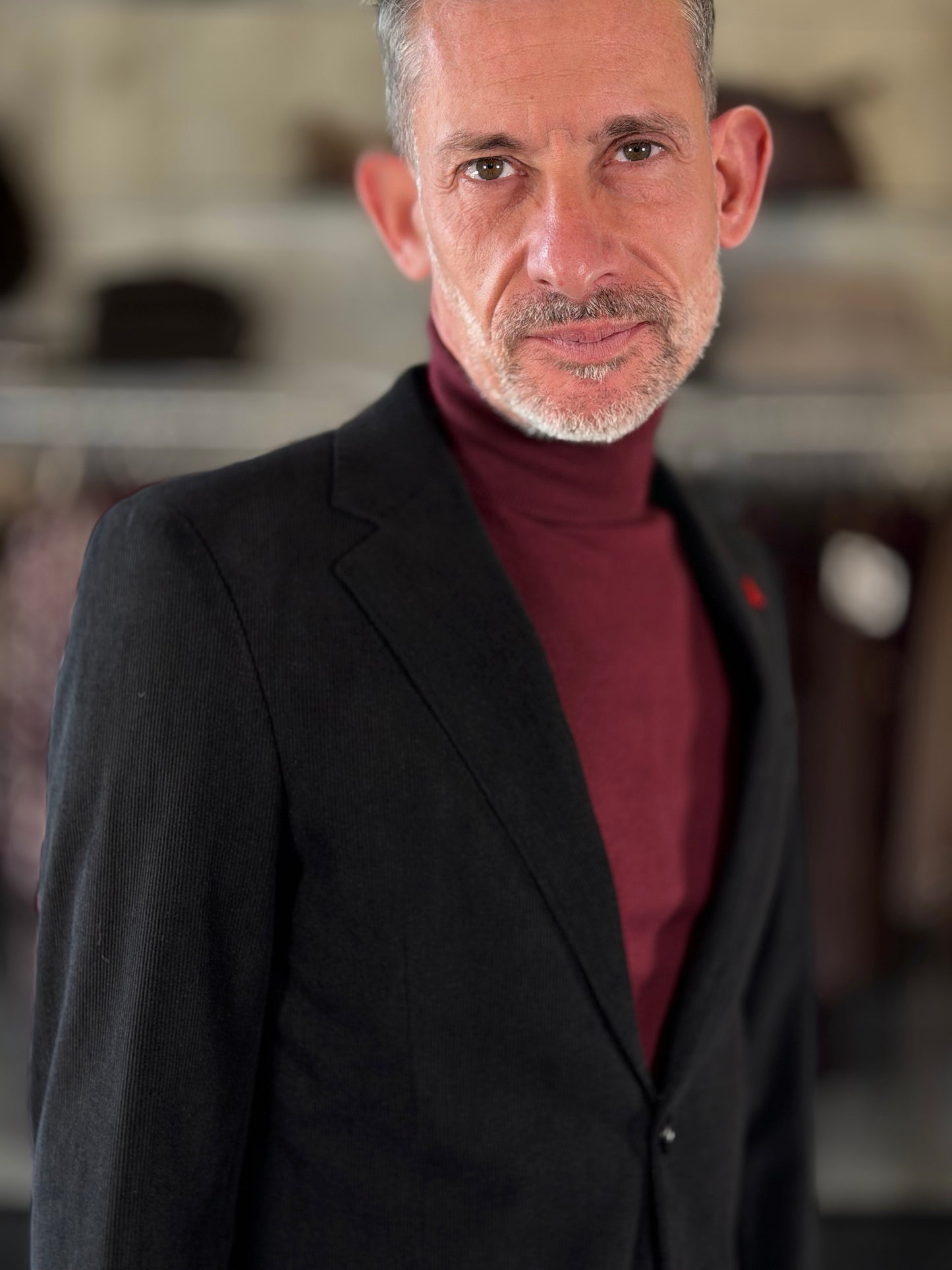 Abito (Giacca + Pantalone) effetto velluto nero 2582