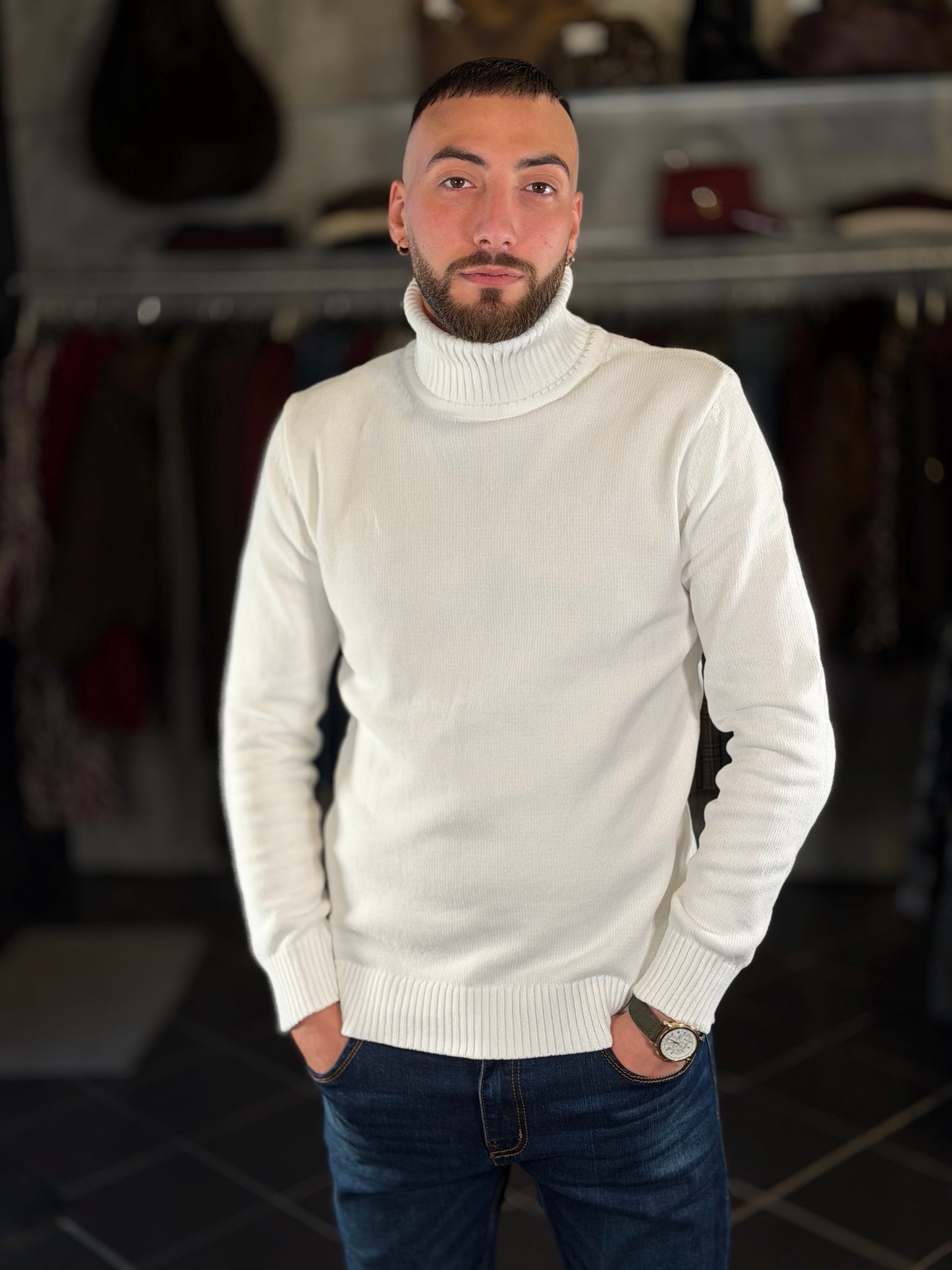 Dolcevita effetto ciniglia bianco 2500