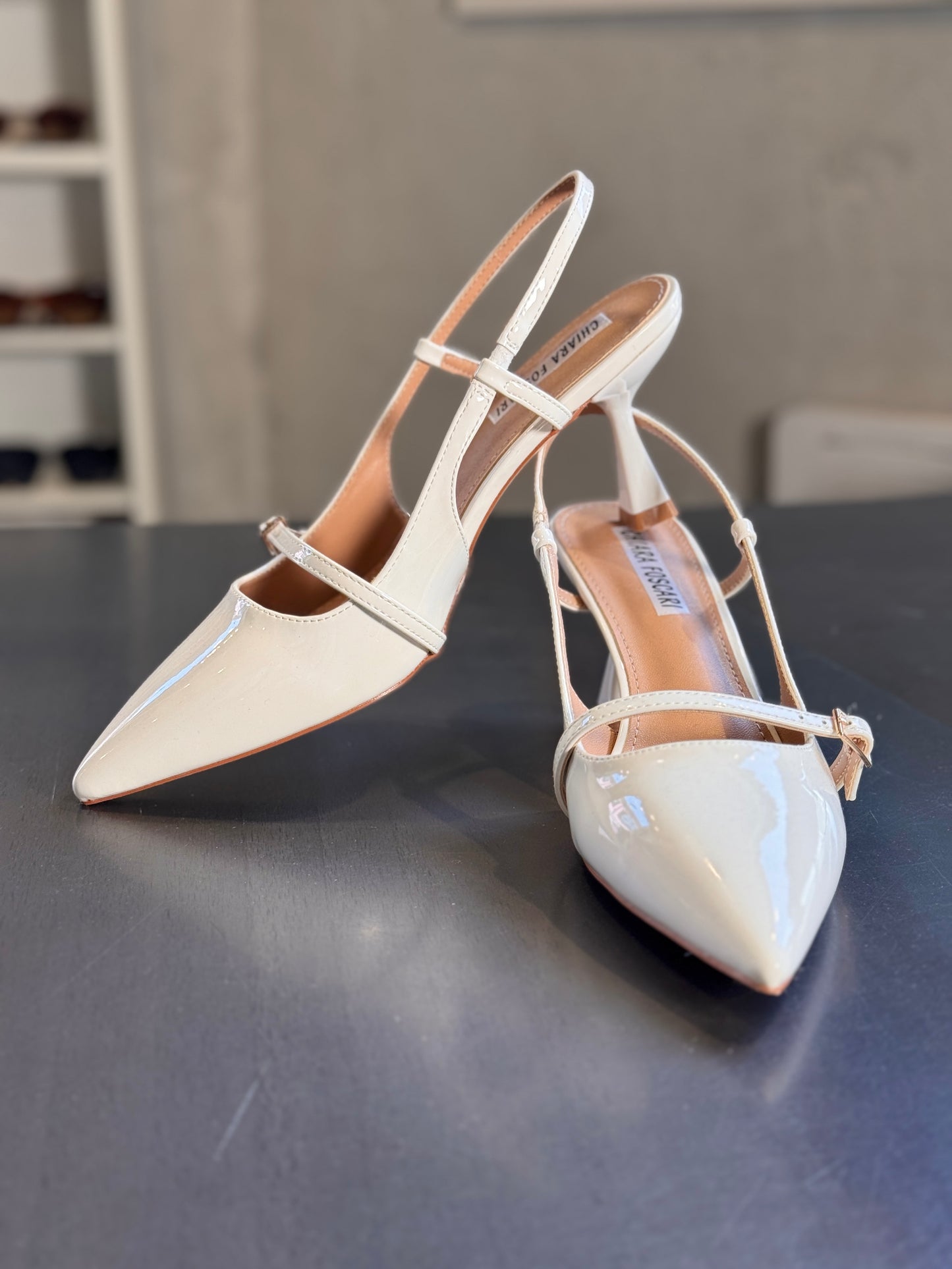 Décolleté bianca Slingback 2320