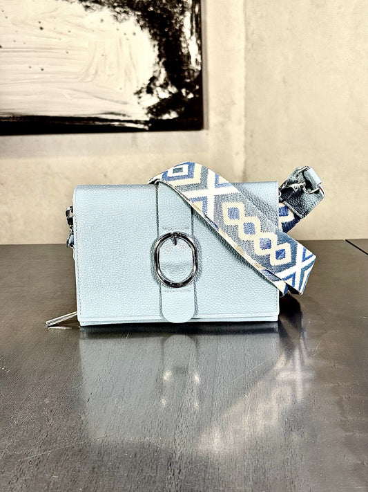 Mini bag a tracolla azzurra 344