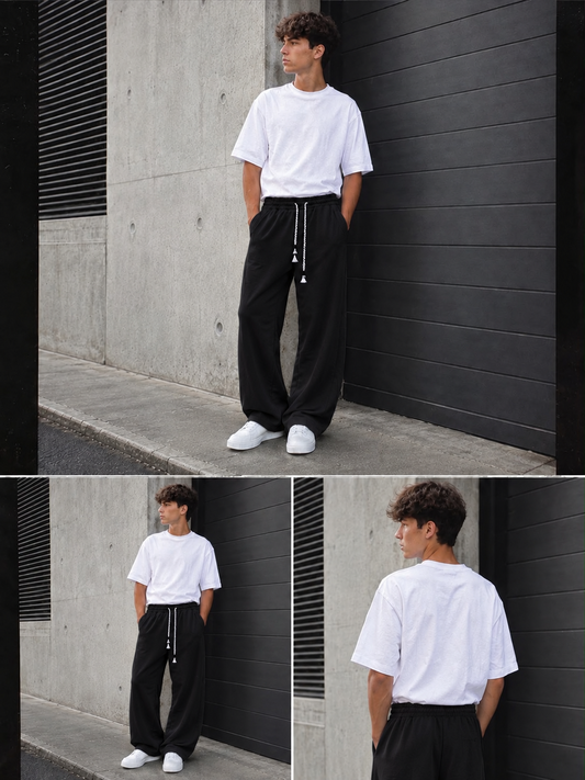 Pantalone tuta baggy nero
