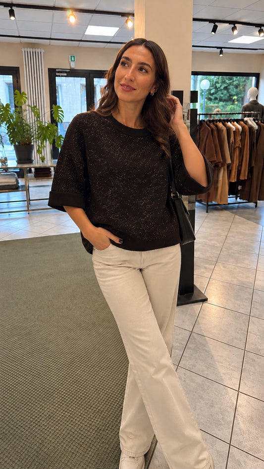 Maglioncino nero con lurex