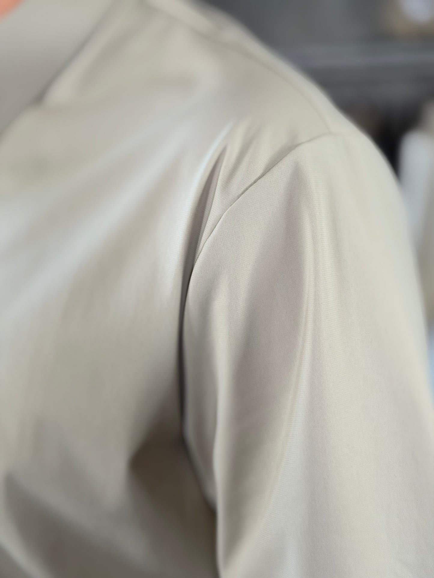 Camicia a maniche corte beige 2292