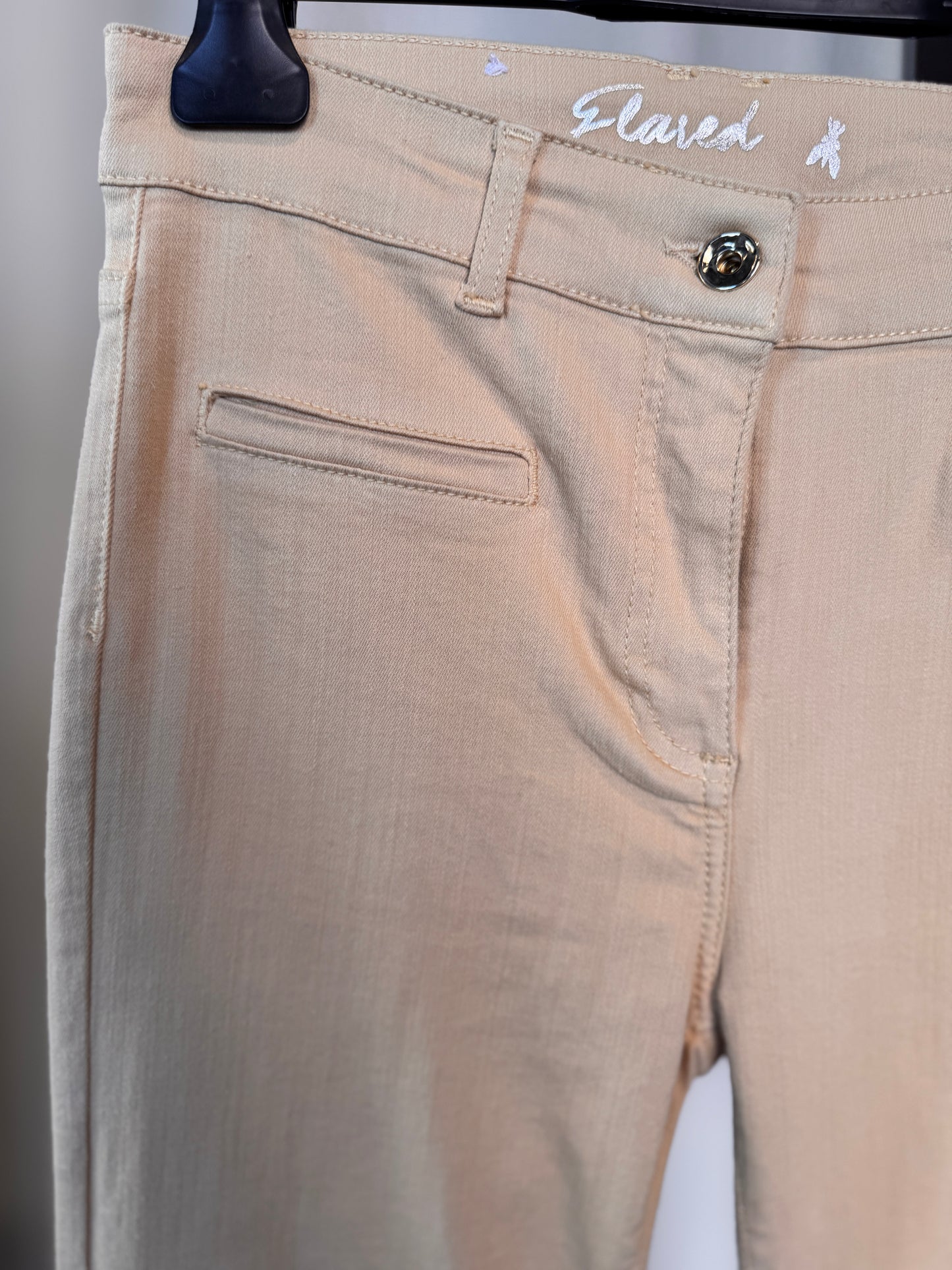 Jeans beige a zampa 2651
