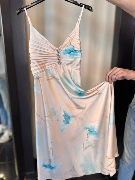 Abito con fiori azzurri 2658