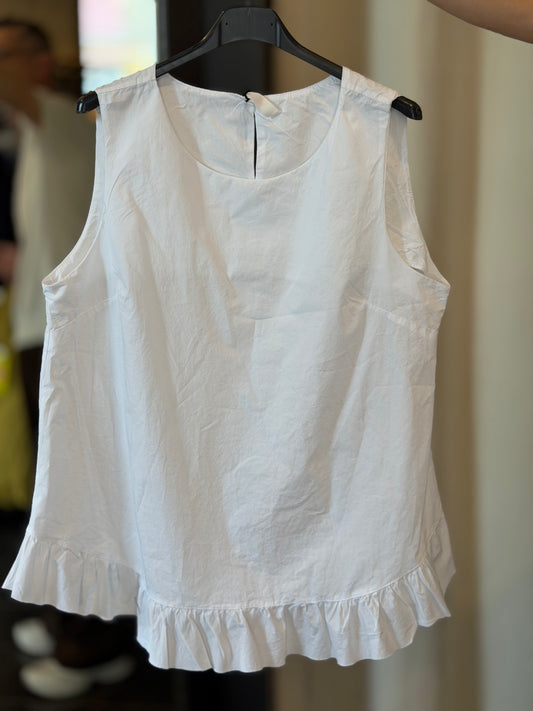 Canotta oversize bianco in taglia unica 2797