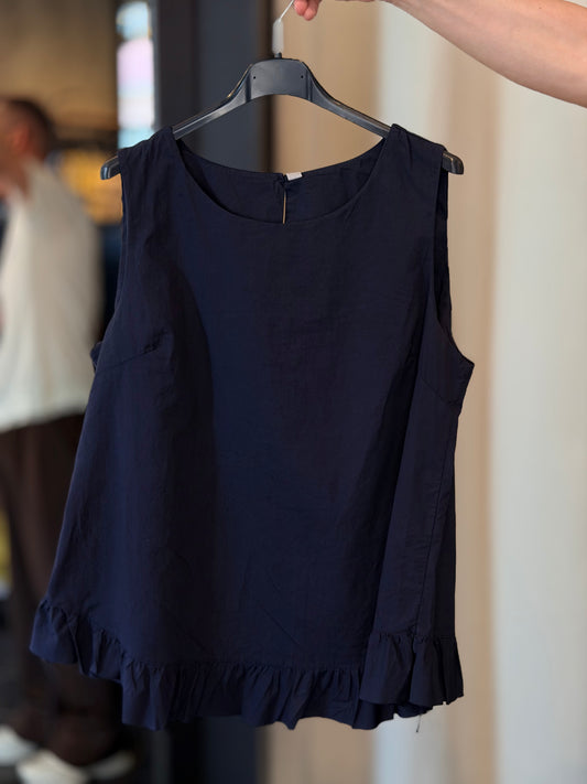 Canotta oversize blu in taglia unica 2795