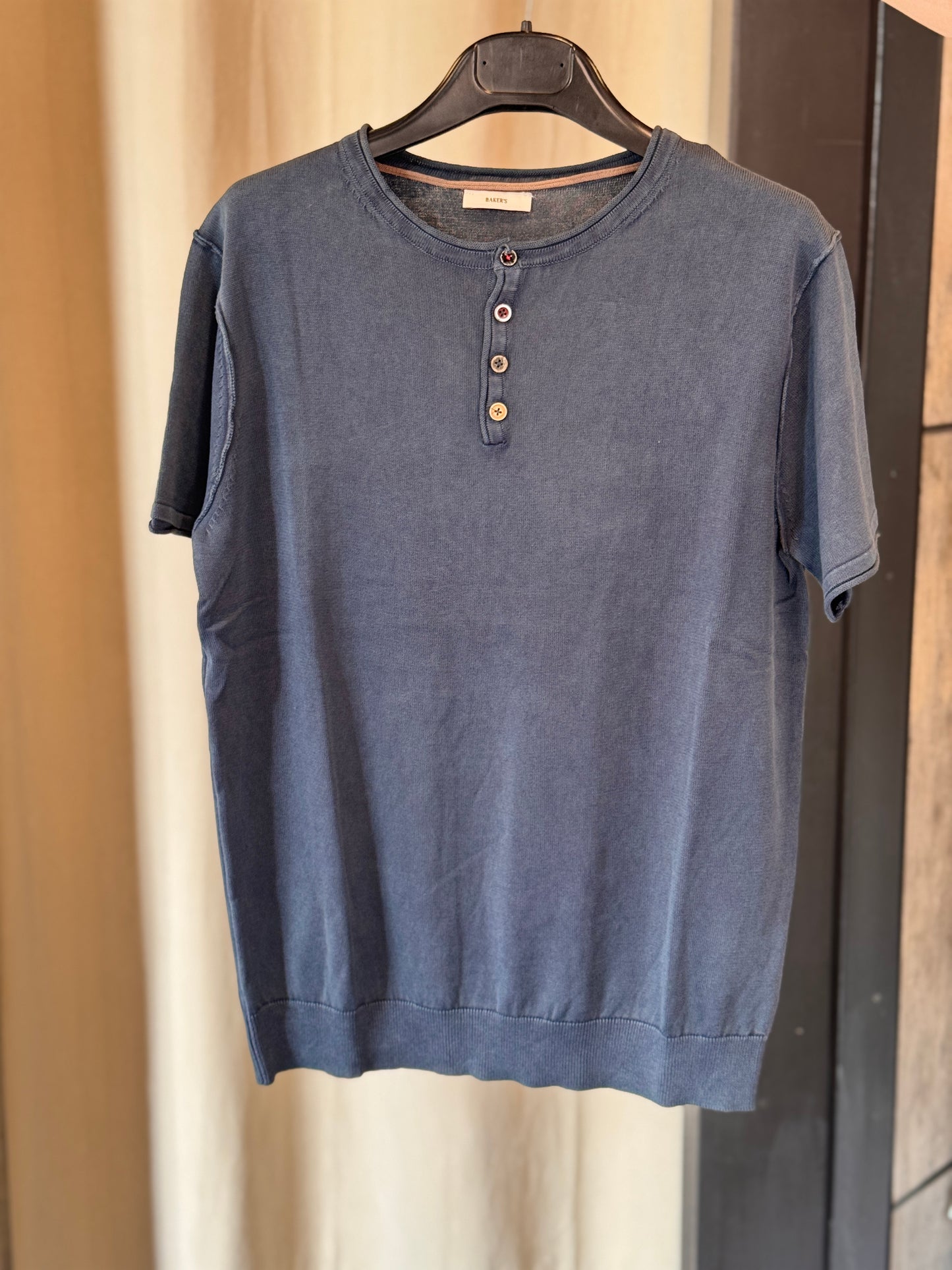 T-shirt in filo serafino azzurra 2837