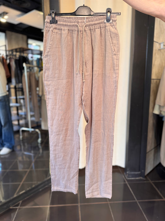 Pantalone in lino con coulisse corda 2970